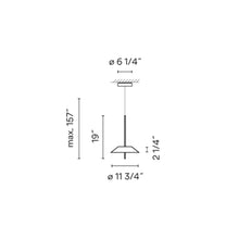 Load image into Gallery viewer, Mayfair LED Pendant Light - line drawing.
