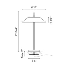 Load image into Gallery viewer, Mayfair LED Table Lamp - line drawing.
