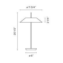 Load image into Gallery viewer, Mayfair LED Table Lamp - line drawing.
