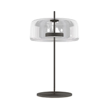 Load image into Gallery viewer, Jube G LED Table Lamp in Matt Black/Crystal Transparent.
