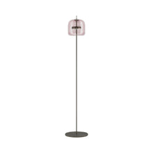 Load image into Gallery viewer, Jube LED Floor Lamp in Matt Black/Light Amethyst Transparent.
