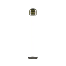 Load image into Gallery viewer, Jube LED Floor Lamp in Matt Black/Old Green Transparent.
