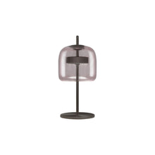 Load image into Gallery viewer, Jube LED Table Lamp in Light Amethyst Transparent/Matt Black(Small).
