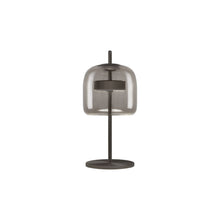 Load image into Gallery viewer, Jube LED Table Lamp in Smoky Transparent/Matt Black(Small).
