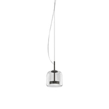 Load image into Gallery viewer, Jube S LED Pendant Light in Matt Black/Crystal Transparent.
