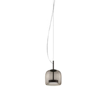 Load image into Gallery viewer, Jube S LED Pendant Light in Matt Black/Smoky Transparent.
