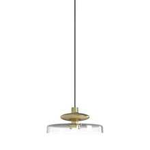 Load image into Gallery viewer, Tread LED Pendant Light in Matt Gold/Crystal.
