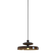 Load image into Gallery viewer, Tread LED Pendant Light in Matt Bronze/Burned Earth.
