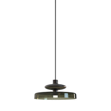 Load image into Gallery viewer, Tread LED Pendant Light in Matt Bronze/Old Green.
