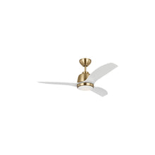 Load image into Gallery viewer, Avila Outdoor LED Ceiling Fan in Satin Brass (44-Inch).
