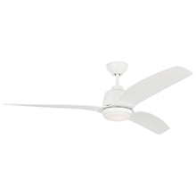 Load image into Gallery viewer, Avila Coastal Outdoor LED Ceiling Fan in Matte White (60-Inch).
