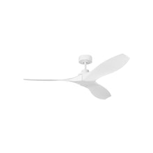 Load image into Gallery viewer, Collins Coastal Outdoor Ceiling Fan in Matte White (52-Inch).
