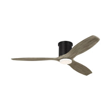 Load image into Gallery viewer, Collins Smart Hugger Outdoor LED Ceiling Fan in Aged Pewter/Light Grey Weathered Oak.
