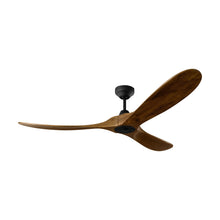Load image into Gallery viewer, Maverick Outdoor Ceiling Fan in Midnight Black/Dark Walnut (60-Inch).
