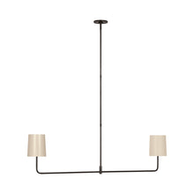 Load image into Gallery viewer, Go Lightly Linear Chandelier in Bronze/China White (2-Light).
