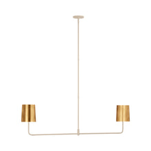 Load image into Gallery viewer, Go Lightly Linear Chandelier in China White/Gild (2-Light).

