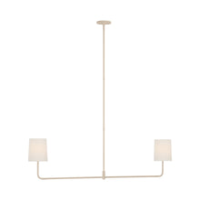 Load image into Gallery viewer, Go Lightly Linear Chandelier in China White/Linen (2-Light).
