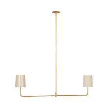Load image into Gallery viewer, Go Lightly Linear Chandelier in Gild/China White (2-Light).
