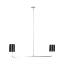 Load image into Gallery viewer, Go Lightly Linear Chandelier in Polished Nickel/Bronze (2-Light).
