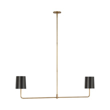 Load image into Gallery viewer, Go Lightly Linear Chandelier in Soft Brass/Bronze (2-Light).
