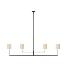 Load image into Gallery viewer, Go Lightly Linear Chandelier in Bronze/China White (4-Light).
