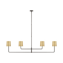Load image into Gallery viewer, Go Lightly Linear Chandelier in Bronze/Soft Brass (4-Light).
