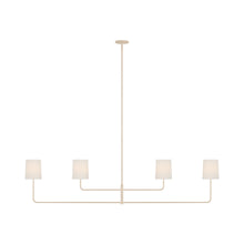 Load image into Gallery viewer, Go Lightly Linear Chandelier in China White/Linen (4-Light).

