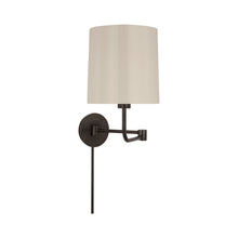 Load image into Gallery viewer, Go Lightly Swing Arm Wall Light in Bronze/China White.
