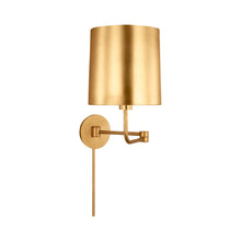 Load image into Gallery viewer, Go Lightly Swing Arm Wall Light in Gild.
