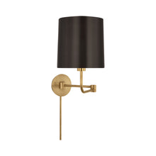 Load image into Gallery viewer, Go Lightly Swing Arm Wall Light in Soft Brass/Bronze.
