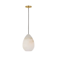 Load image into Gallery viewer, Alina Pendant Light in Hand Rubbed Antique Brass/Alabaster (Medium).
