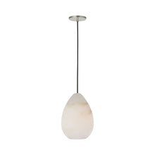 Load image into Gallery viewer, Alina Pendant Light in Polished Nickel/Alabaster (Medium).
