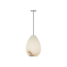 Load image into Gallery viewer, Alina Pendant Light in Polished Nickel/Alabaster (Small).
