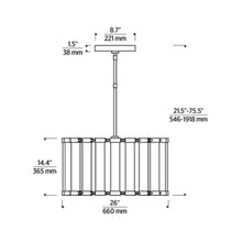 Load image into Gallery viewer, Alo LED Pendant Light - line drawing.
