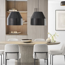 Load image into Gallery viewer, Bling LED Pendant Light in dining room.
