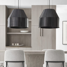 Load image into Gallery viewer, Bling LED Pendant Light in dining room.
