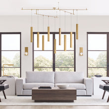 Load image into Gallery viewer, Blok Small Low Voltage Pendant Light in living room.
