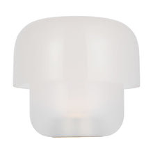 Load image into Gallery viewer, Bolete LED Table Lamp in Seeded Cream (18-Inch).
