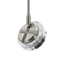 Load image into Gallery viewer, Brim LED MonoRail Head in Clear/Satin Nickel.
