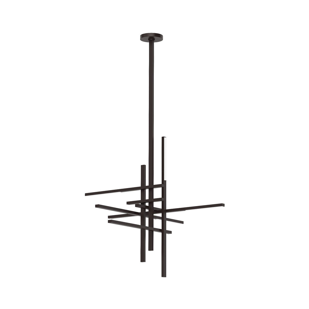 Cityscape LED Chandelier in Bronze.