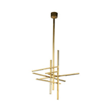 Load image into Gallery viewer, Cityscape LED Chandelier in Hand Rubbed Antique Brass.
