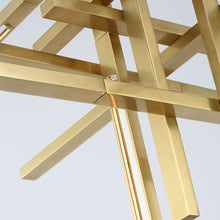 Load image into Gallery viewer, Cityscape LED Chandelier in Detail.
