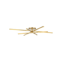 Load image into Gallery viewer, Cityscape LED Flush Mount Ceiling Light in Hand Rubbed Antique Brass (Medium).
