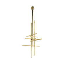 Load image into Gallery viewer, Cityscape LED Pendant Light in Hand Rubbed Antique Brass.
