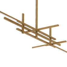 Load image into Gallery viewer, Cityscape Stacked Linear LED Chandelier in Detail.
