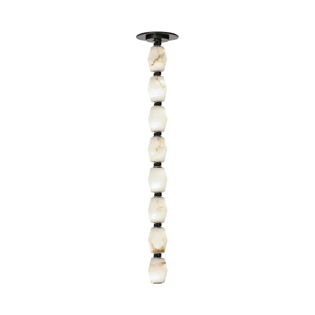 Collier LED Pendant Light in Bronze/Alabaster (26.2-Inch).