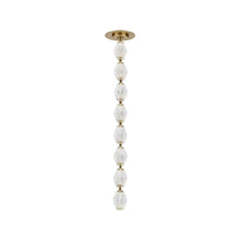 Load image into Gallery viewer, Collier LED Pendant Light in Hand Rubbed Antique Brass/Crystal (26.2-Inch).
