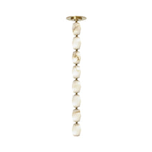Load image into Gallery viewer, Collier LED Pendant Light in Hand Rubbed Antique Brass/Alabaster (26.2-Inch).
