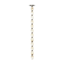 Load image into Gallery viewer, Collier LED Pendant Light in Polished Nickel/Alabaster (38.9-Inch).
