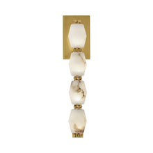 Load image into Gallery viewer, Collier LED Wall Light in Hand Rubbed Antique Brass/Alabaster (14.8-Inch).
